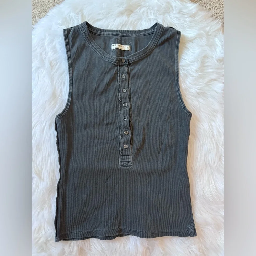 We The Free Size M Jamie Henley Tank - Washed Black - Picture 3 of 9